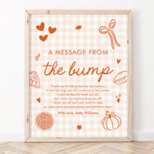 Poster Un message de Cutie Pie de la bosse automnale en v