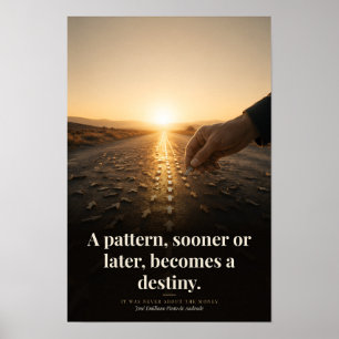 Poster Un modèle devient une destinée Citation de livre A