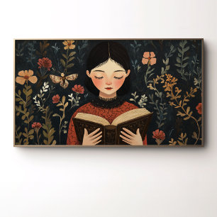 Poster Un moment de calme avec un livre