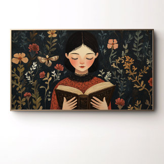 Poster Un moment de calme avec un livre