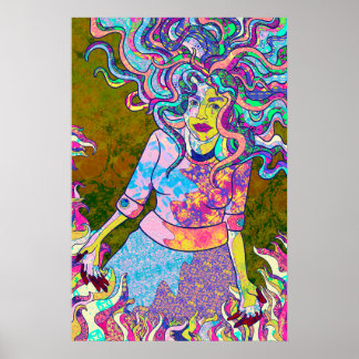 Poster Un monde de flammes