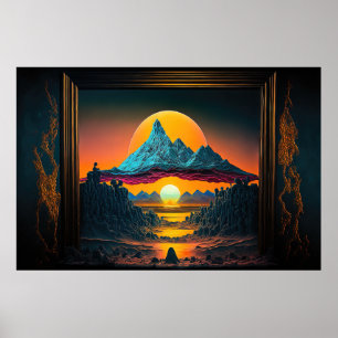 Poster Un monument au surréalisme et un avenir rétro