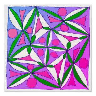 Poster Un motif géométrique coloré 
