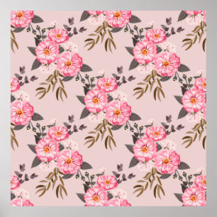 Poster Un motif magnifique dans les fleurs du jardin. Flo
