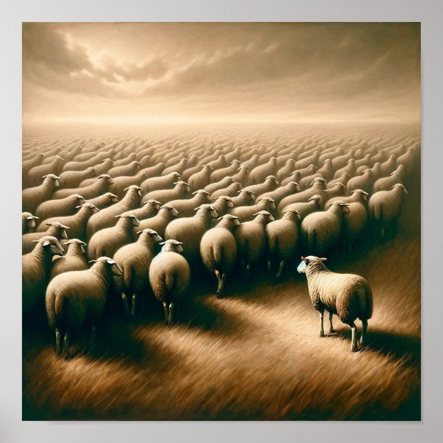 Poster Un mouton Jésus Feuille le 99 Pour l'art chrétien (Devant)