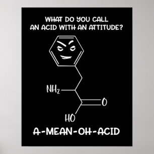 Poster Un-Moyen-Oh-Acide acide d'attitude de la Science