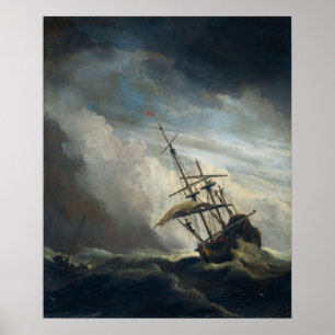 Poster Un navire dans le besoin dans une tempête qui fait