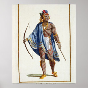 Poster Un noble Indien de la Nation d'Ottawa, 1780 (colou