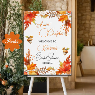 Poster Un nouveau chapitre Automne Boho Fête des mariées
