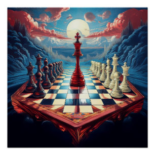 Poster Un Nouveau Concept Sur Le Jeu Des Échecs