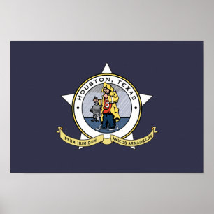 Poster Un nouveau drapeau pour l'affiche de Houston