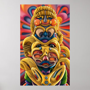 Poster Un nouvel artiste à visage frais Ken Gage Surréali