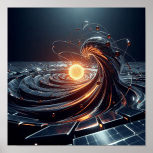 Poster Un noyau lumineux dans l'espace virtuel