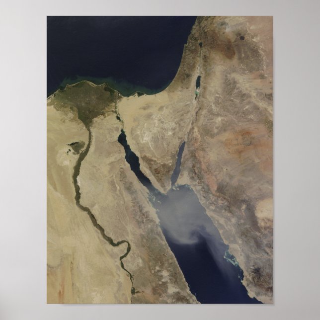 Poster Un nuage de poussière bronzée d'Arabie Saoudite (Devant)
