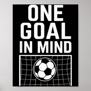 Poster Un objectif en tête - Thème de football & motivati