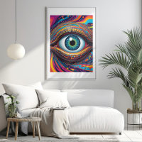 Un oeil dans l'affiche de l'espace de Syber