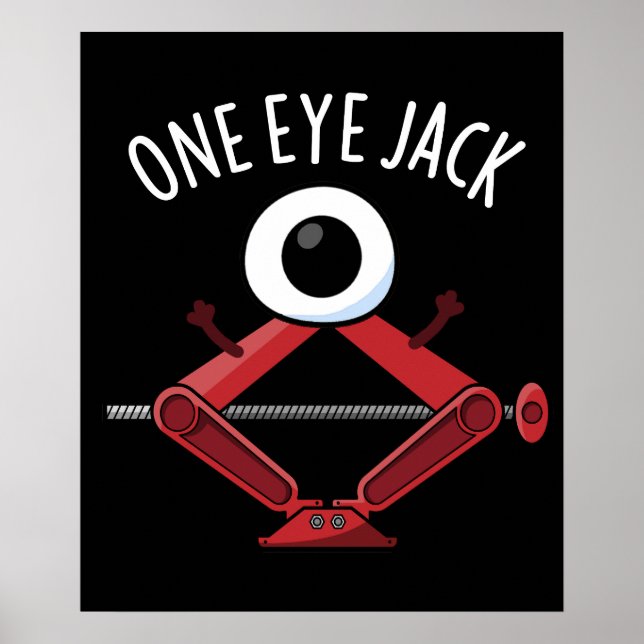 Poster Un Oeil Jack Funny Voiture Jack Pun Dark BG (Devant)