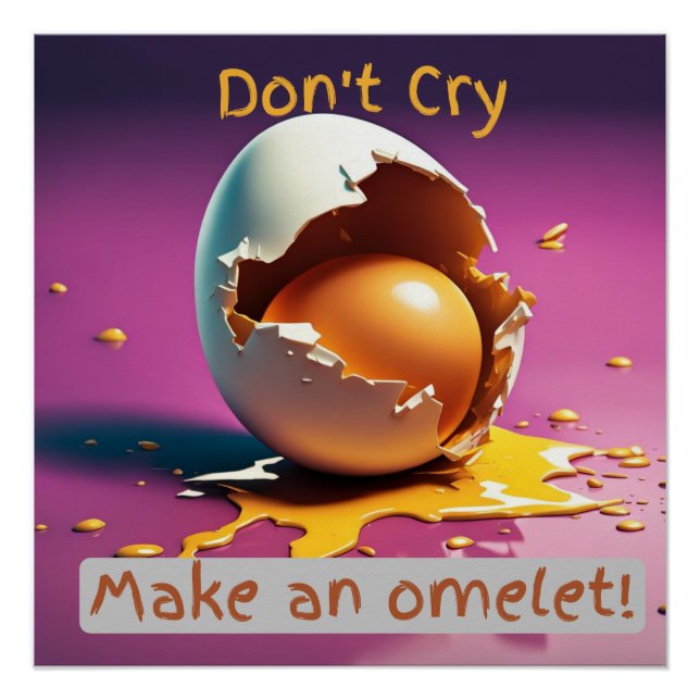 Poster Un oeuf cassé (Devant)