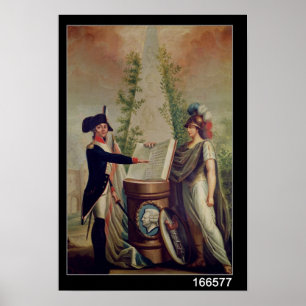 Poster Un officier de la Garde nationale prêtant serment