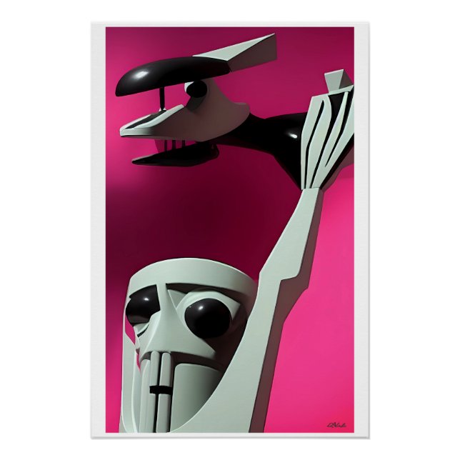 Poster Un oiseau dans la main (Devant)