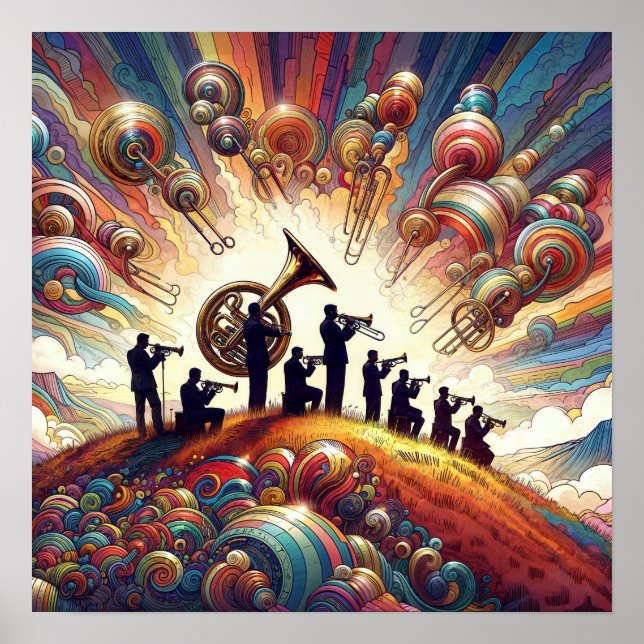 Poster Un orchestre de cuivres (Devant)