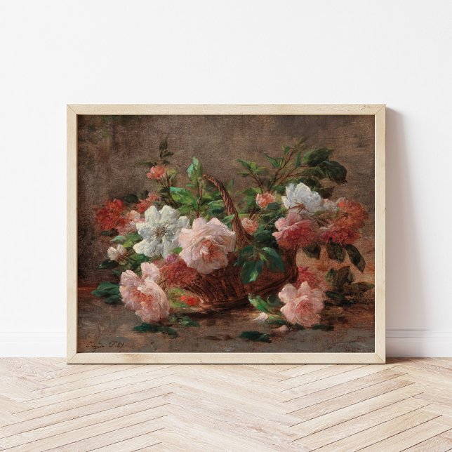 Poster Un panier avec Roses | Eugene Petit (Créateur téléchargé)