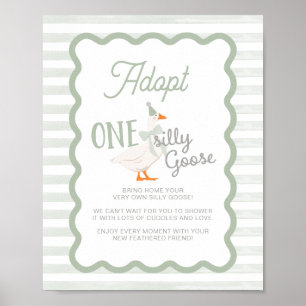 Poster Un panneau d'adoption d'une oie idiote