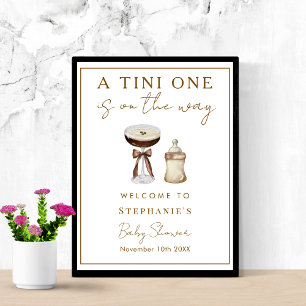 Poster Un panneau de bienvenue pour une baby shower avec 