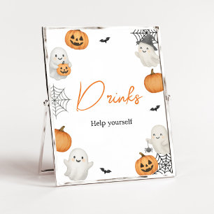 Poster Un panneau de boissons pour Halloween A Little Boo