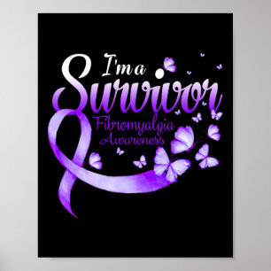 Poster Un papillon de sensibilisation à la fibromyalgie 1