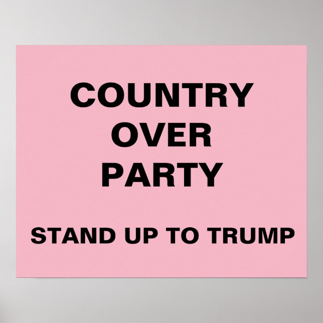 Poster Un pays au-dessus du parti face à la contestation  (Devant)