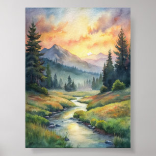 Poster Un paysage de rêve pour la sérénité