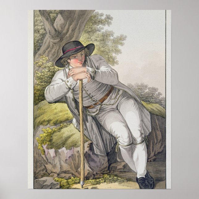 Poster Un paysan de la Vallée du Tesino au Tyrol, d'une c (Devant)