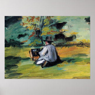 Poster Un peintre au travail - Paul Cezanne - c1874