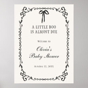 Poster Un Petit Baby shower Boo Halloween