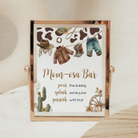 Un Petit Baby shower Cowboy Maman Osa Bar