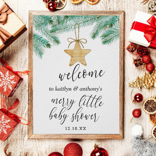 Poster Un Petit Baby shower D'Accueil Merry