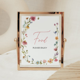 Poster Un Petit Baby shower Fleur sauvage