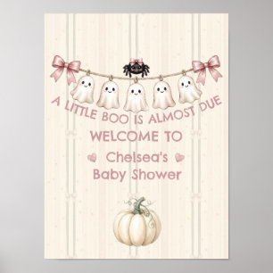 Poster Un petit Boo est presque dû Ruban rose Fantôme
