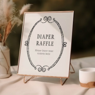 Poster Un petit bou Halloween Baby shower Déchets Raffle