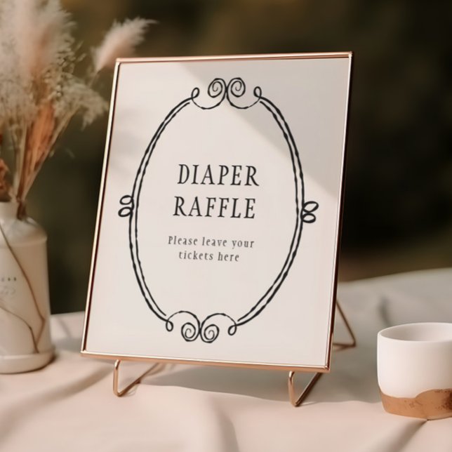 Poster Un petit bou Halloween Baby shower Déchets Raffle (Créateur téléchargé)