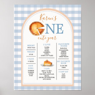 Poster Un petit gâteau Une année de fait signe En vichy b