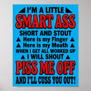 Poster Un Petit Intelligent Court Et Trapu Voici Doigt