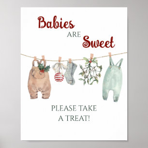 Poster Un petit Noël joyeux Vêtements Bébés Sont Mignons