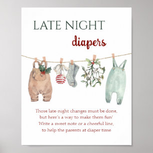 Poster Un petit Noël joyeux Vêtements Couches de nuit