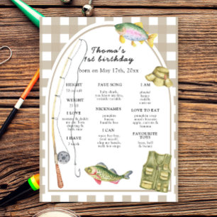 Poster Un petit pêcheur Premier anniversaire Jalon