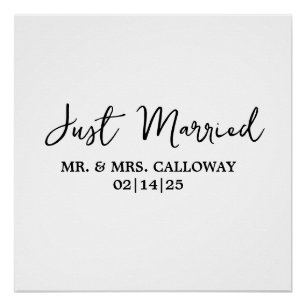 Poster Un Petit Rétro Juste Marié