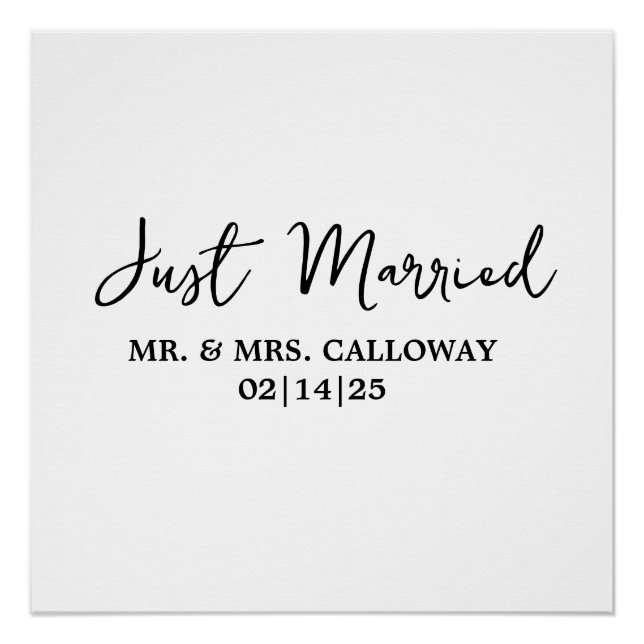 Poster Un Petit Rétro Juste Marié (Devant)