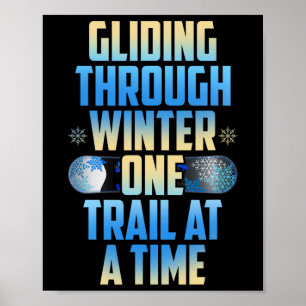Poster Un Piste À La Fois À L'Hiver
