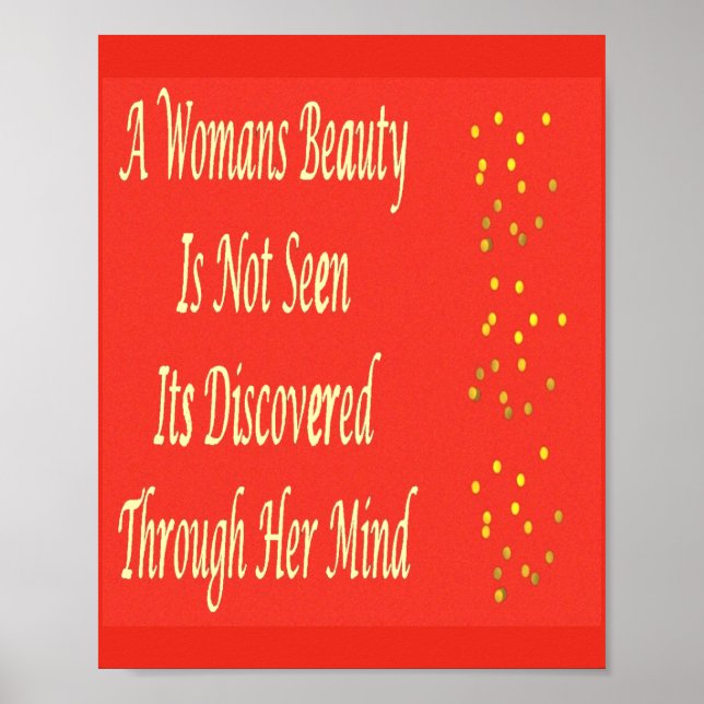 Poster Un poème de message de beauté pour les femmes insp (Devant)
